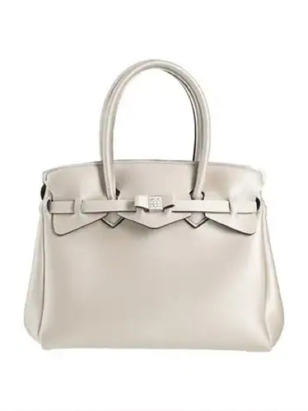 Save My Bag 100% Made in Italy Miss World silver Tote Handbag Lightweight Silver